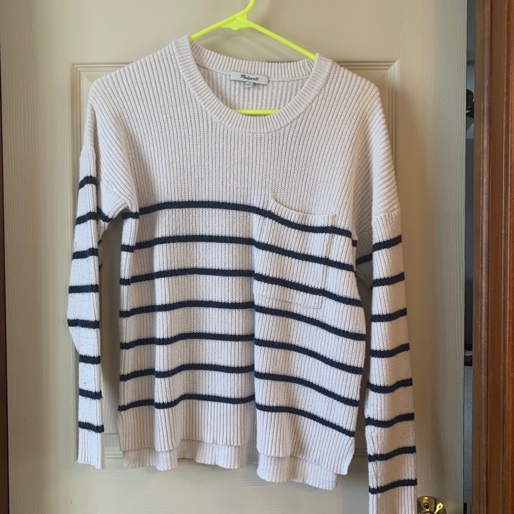 Madewell navy & white stripe sweater